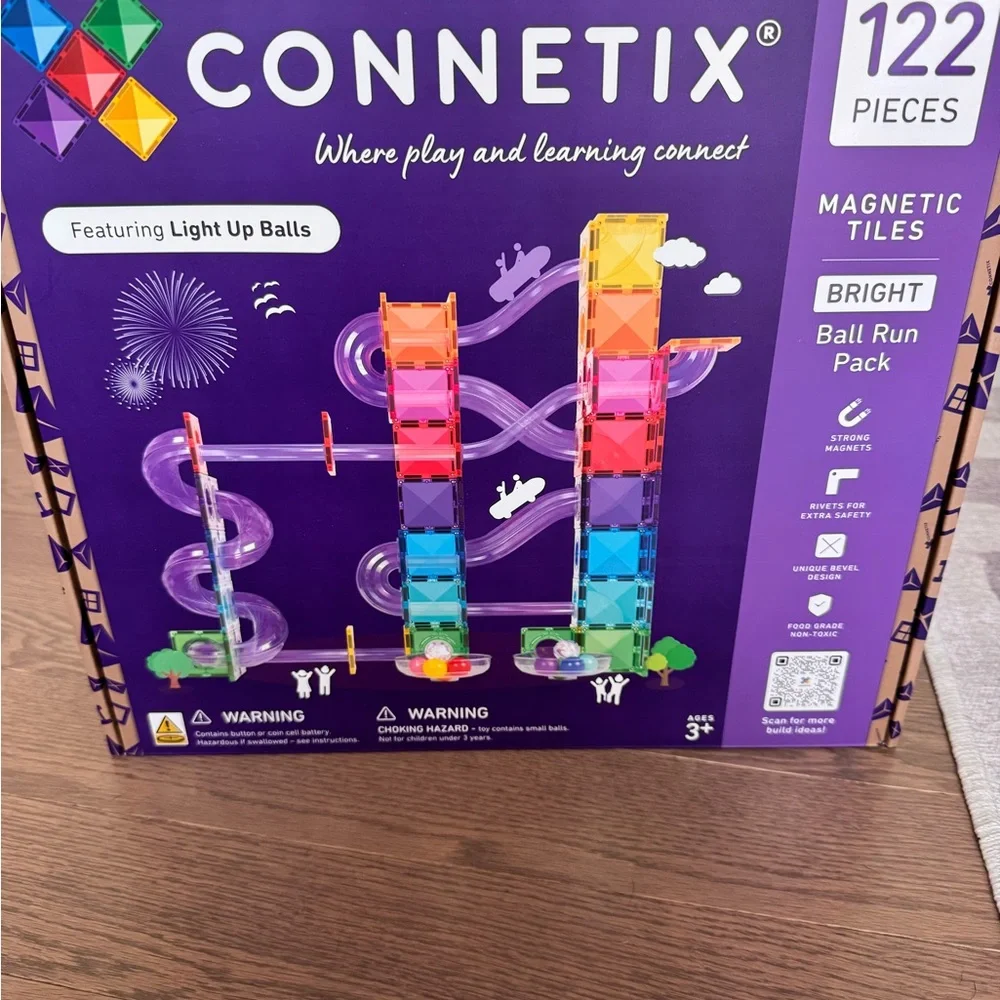 Connetix Bright Ball Run Magnetic Tiles - Brand New Unopened